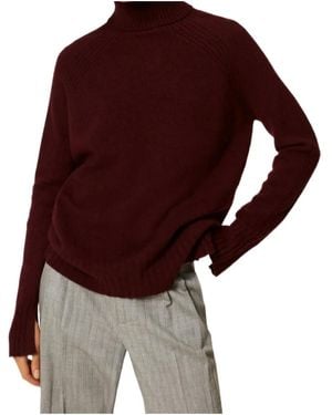 Twinset Turtleneck Ribbed Sweater - Purple
