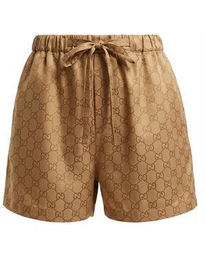 Gucci Satin Short Shorts - Natural