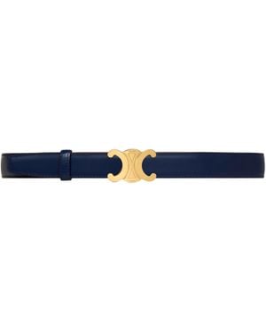 Celine Triomphe Buckle Reversible Strap 25Mm - Blue