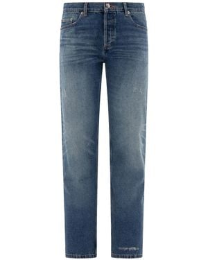 A.P.C. Straight Leg Distressed Jeans - Blue