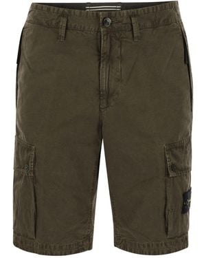 Stone Island Compass Patch Bermuda Shorts - Green