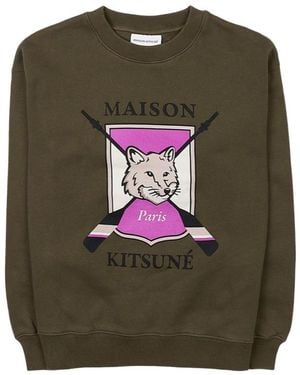 Maison Kitsuné Long Sleeve Sweatshirt - Green