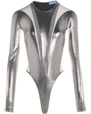 Mugler Illusion Shaping Bodysuit - Grey