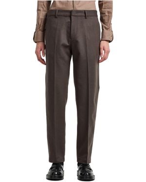 Emporio Armani Slim-Fit Casual Trousers - Grey
