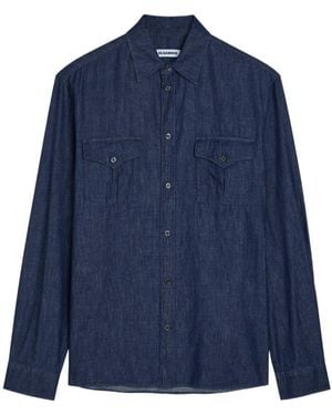Jil Sander Chest Pocket Denim Shirt - Blue