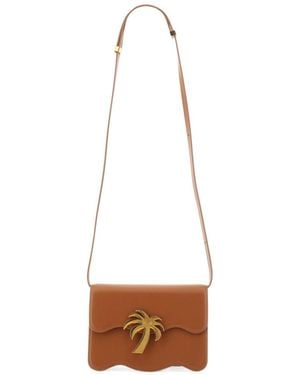 Palm Angels Palm Tree Logo Plaque Shoulder Bag - White