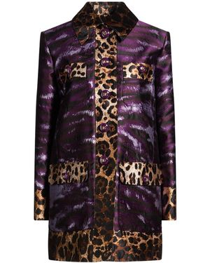 Dolce & Gabbana Multicoloured Metallic Coat - Purple