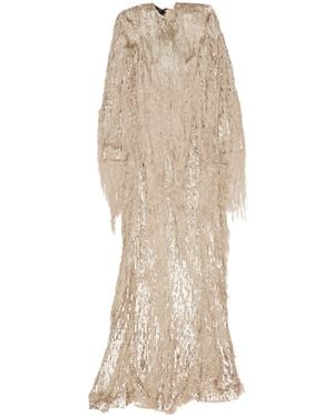 Gucci Round Neck Dress - Natural