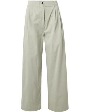 Proenza Schouler Cotton-Blend Wide-Leg Trousers - Grey