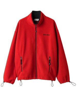 Miu Miu Fleece Sweatshirt - Red