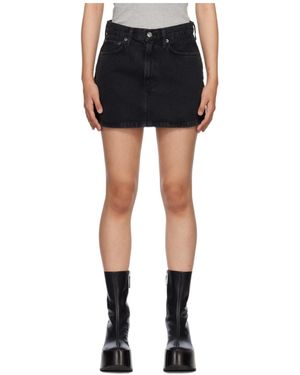 Agolde Five-Pocket Mini Skirt - Black
