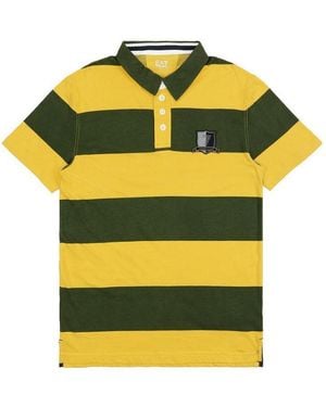 EA7 Logo Patch Polo Shirt - Yellow