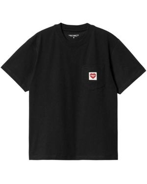 Carhartt Logo-Patch T-Shirt - Black