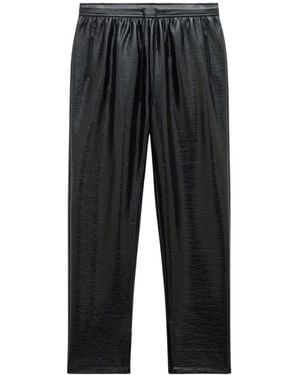 Courreges Elastic Waist Casual Pants - Black