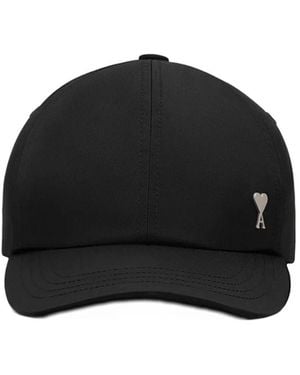 Ami Paris Ami Ami De Coeur Stud Cap - Black