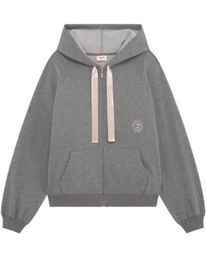 Repetto Logo Zip-Up Hoodie - Grey