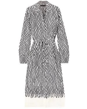 Proenza Schouler Bailey Tie-Up Printed Dress - Grey