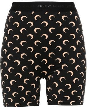 Marine Serre Short Shorts - Black