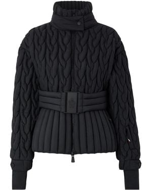 Moncler Long-Sleeved Down Jacket - Black