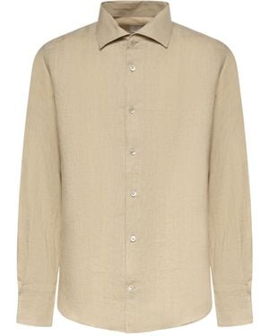 Eleventy Classic Long-Sleeve Shirt - Natural