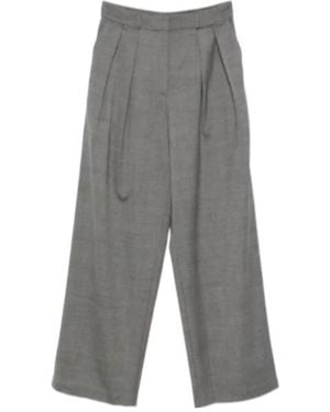 Frankie Shop Pleated Straight Pants - Gray