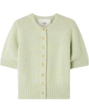 arch4 Short-Sleeved Knitted Cardigan - Green