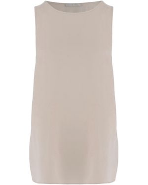 Allude Sleeveless Stretch Top - Natural