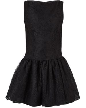 Nina Ricci Mini Dress With Peplum Hem - Black