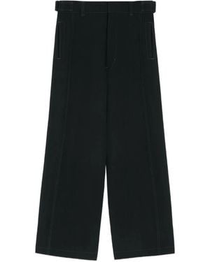 Lemaire Contrast-Stitching Trousers - Black