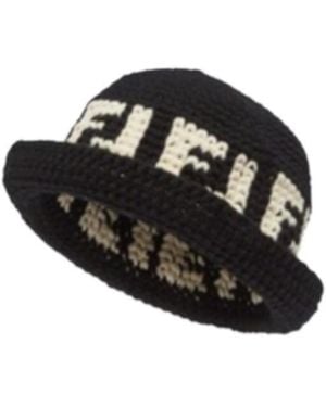 Fendi Ff Cotton Cloche Hat - Black