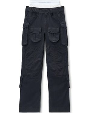 Alexander Wang Logo-Waistband Trousers - Blue