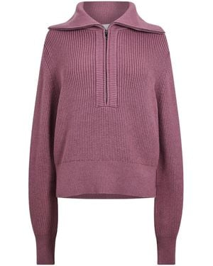 Varley Maura Knitted Crew-Neck Pullover - Purple