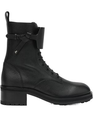 Jimmy Choo Rosabel Lace-Up Combat Boots - Black