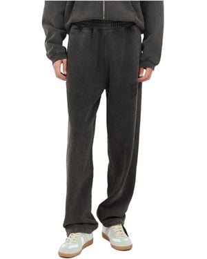 Stussy Stüssy Faded Graphic Print Mid-Rise Track Trousers - Grey