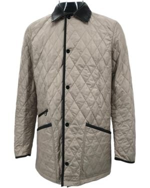Ferragamo Lapel Quilted Cotton Suit - Grey