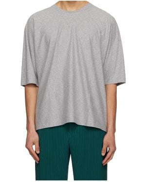 Homme Plissé Issey Miyake Issey Miyake Oversized Short Sleeve T-Shirt - Grey