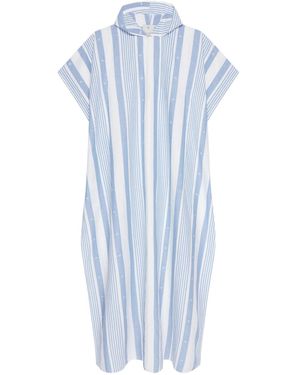 Givenchy 4G Motif Striped Hooded Kaftan - Blue