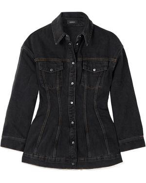 Wardrobe NYC Silhouette Denim Jacket - Black