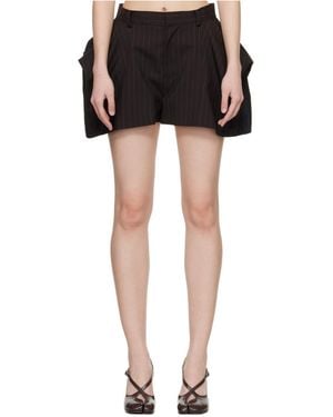 Sacai Chalk Striped Shorts - Black