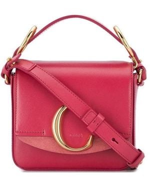 Chloé Flip C Single Shoulder Bag - Pink