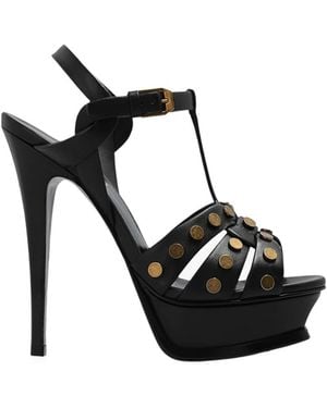 Saint Laurent Tribute Platform Sandals - Black