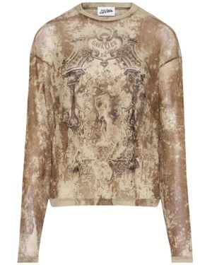 Jean Paul Gaultier The Oversized Médaillon Top - Natural