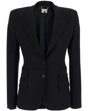 Elisabetta Franchi Single-Breasted Blazer - Black