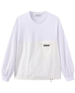 Marissa Chiara Long-Sleeved Paneled T-Shirt - White