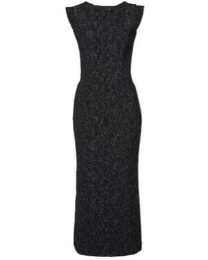 Maticevski Singular Open-Back Lamé Cocktail Dress - Black