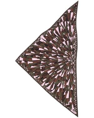 PUCCI Pucci Triangolo Printed Scarf - White
