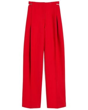 Sportmax Pleat Detailed Trousers - Red
