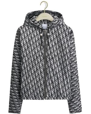Dior Oblique Zipped Hooded Jacket - Black