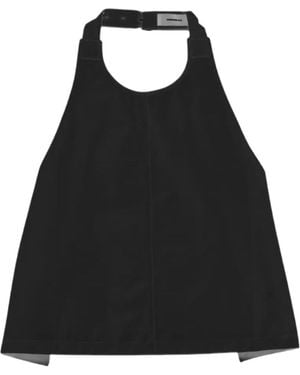 Wardrobe NYC Draped Halterneck Top - Black