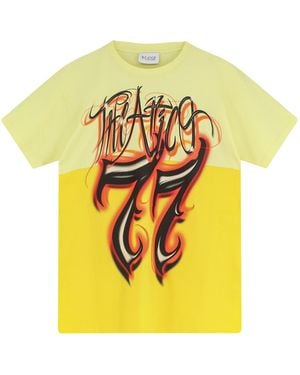 The Attico The Two-Toned Crewneck T-Shirt - Yellow
